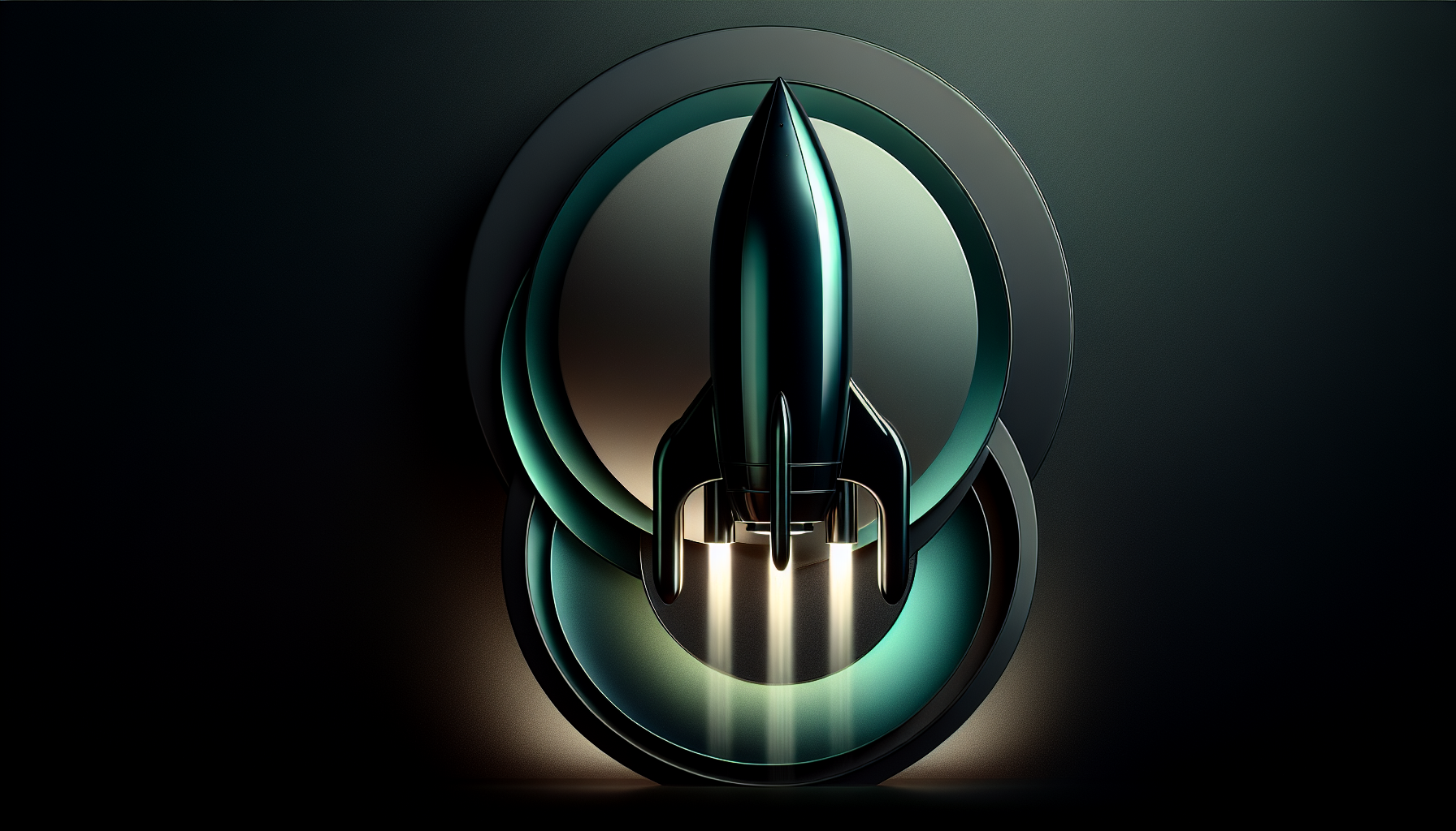 Retro-futuristic rocket