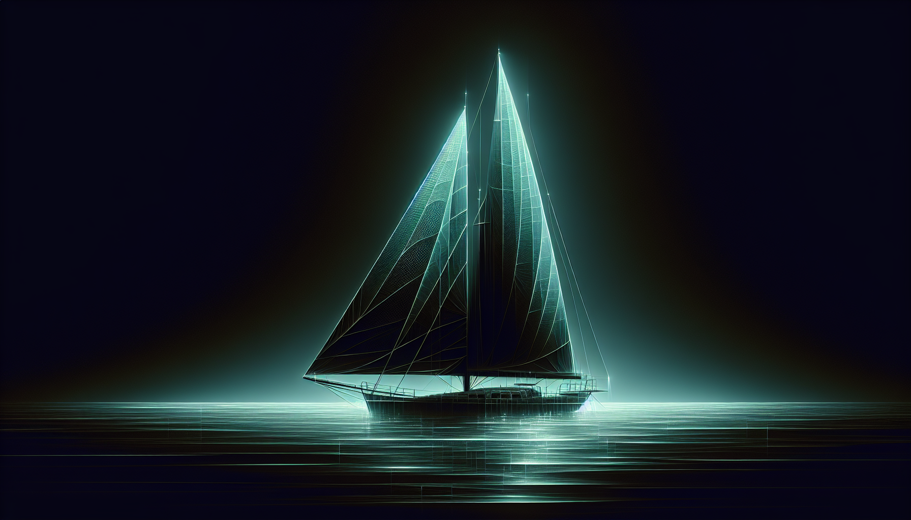 ocean-bound sailboat