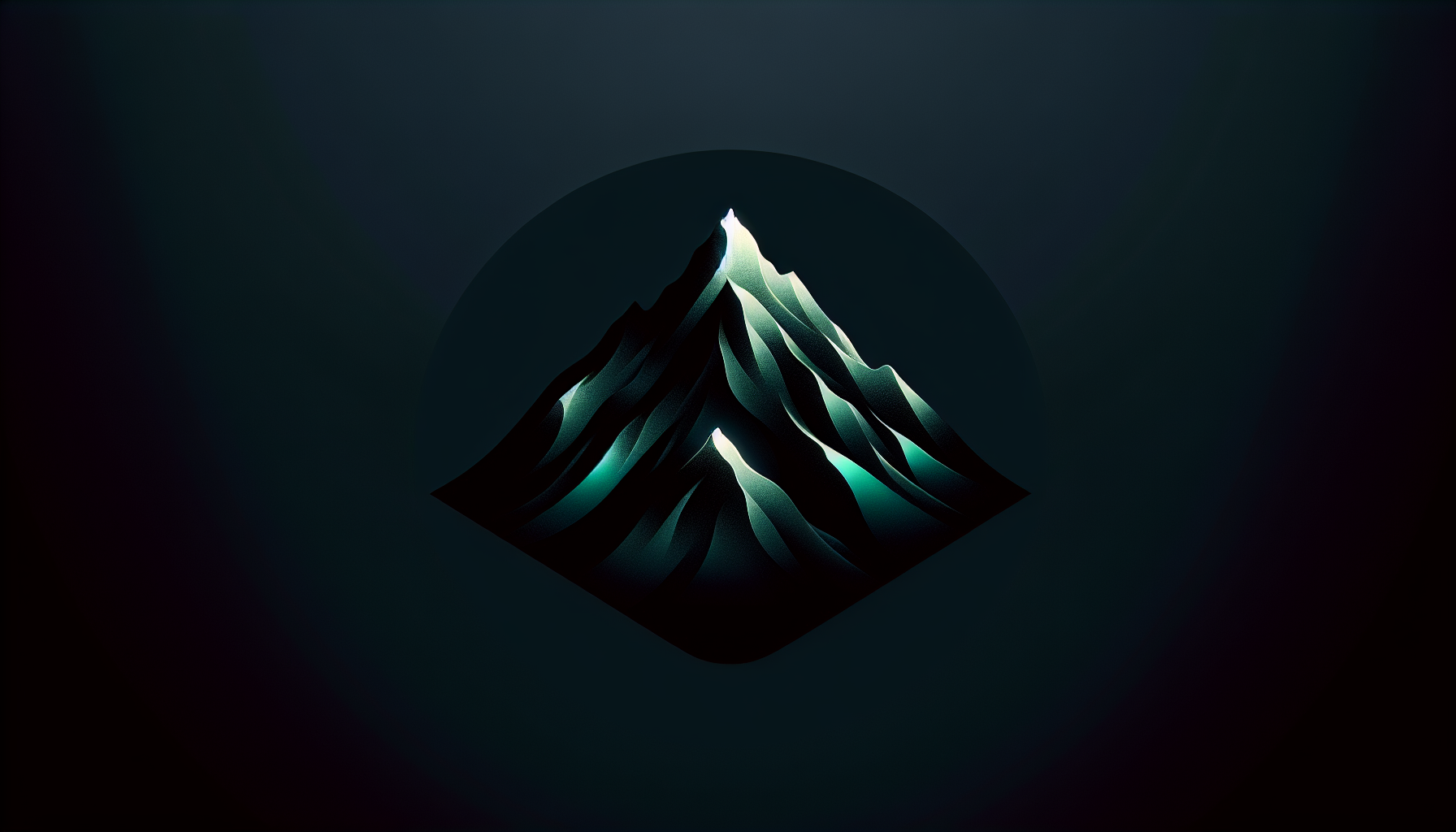 Minimalist logo of a mountain peak