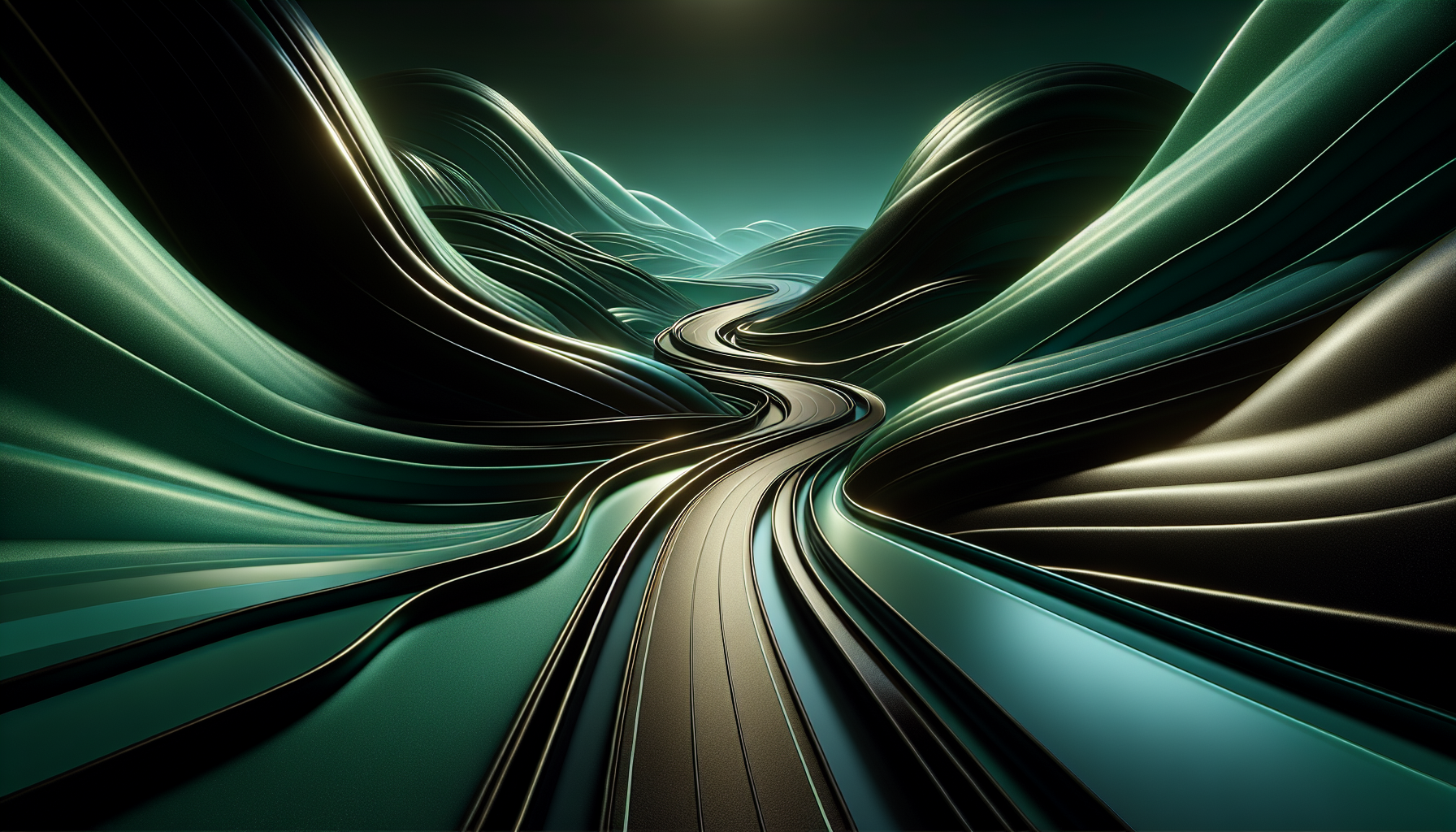 A long winding abstract road